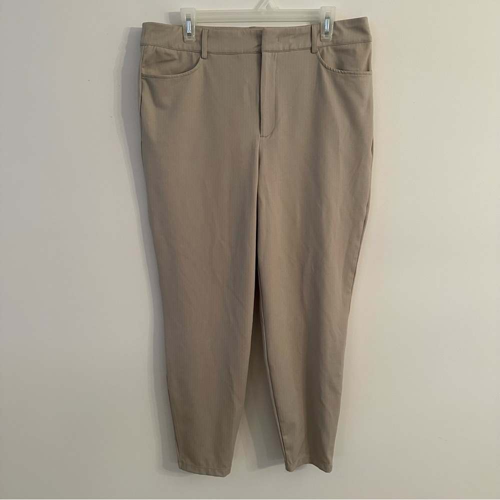 Halara High Waisted Side Pocket Tapered Work Pants – Khaki Beige – XL Regular